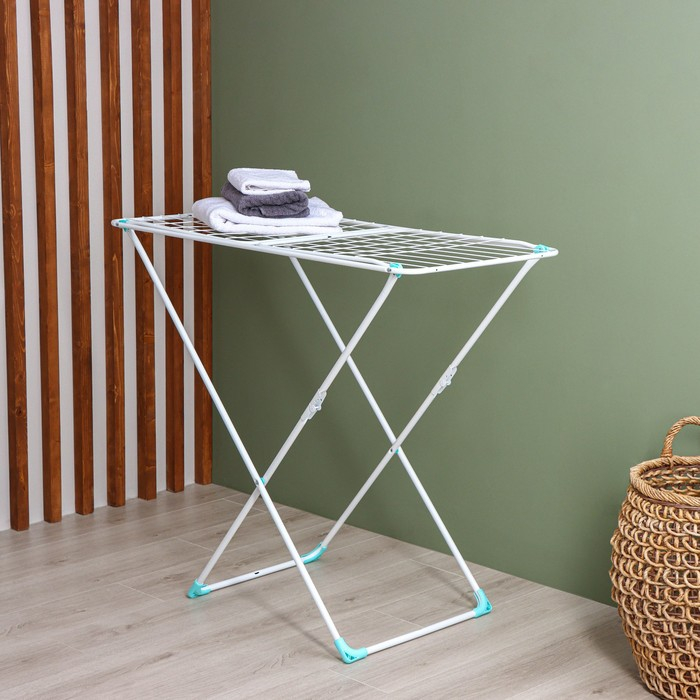 Сушилка для белья напольная складная, рабочая длина 18 м, высота от пола 95 см, ширина 54 см, цвет белый Сушилка для белья напольная складная, рабочая длина 18 м, высота от пола 95 см, ширина 54 см, цвет белый