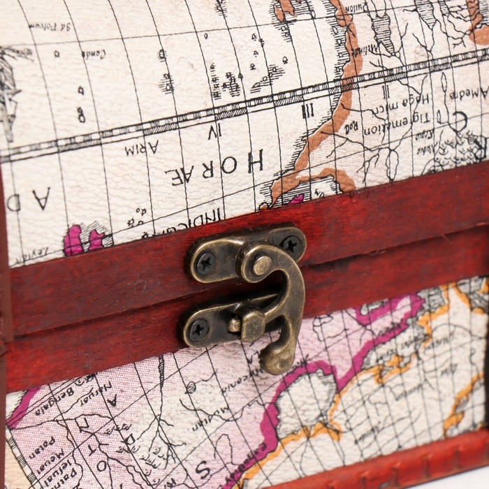 Шкатулка под бутылку  Шкатулка под бутылку "География" 33,5х11х12 см МИКС