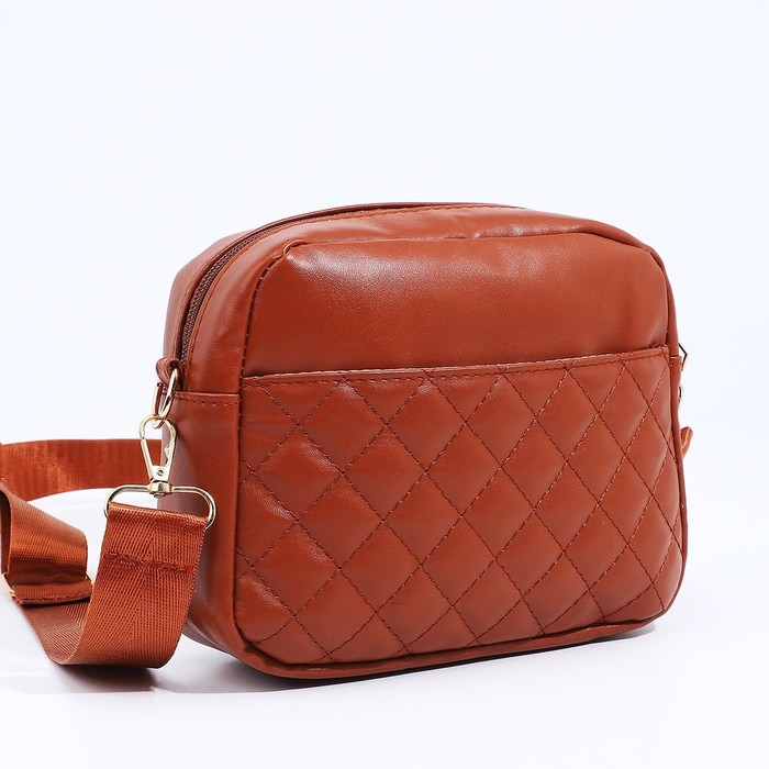 Сумка кросс-боди на молнии, цвет рыжий Сумка кросс-боди на молнии, цвет рыжий
