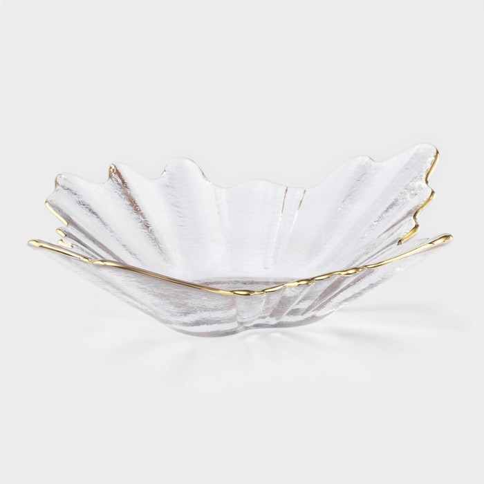 Тарелка стеклянная сервировочная «Рени», 24×22×6 см, цвет прозрачный Тарелка стеклянная сервировочная «Рени», 24×22×6 см, цвет прозрачный