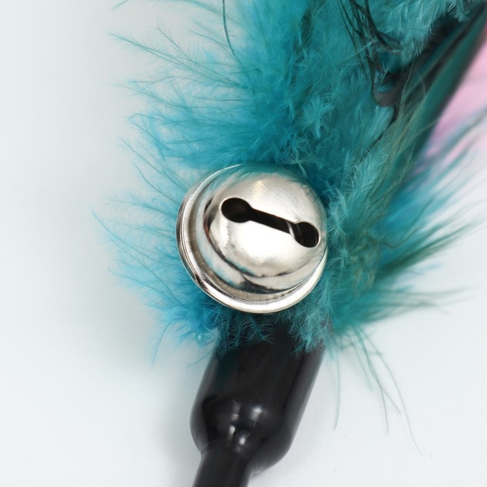 Дразнилка  Дразнилка "Перышко" с бубенчиком, 65 см, микс цветов