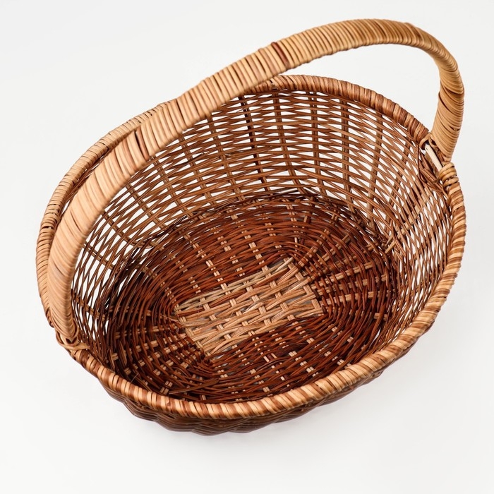 Корзина плетеная, 34×27×13/39 см, лоза, кукуруза