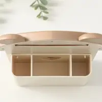 Фоторамка пластик карандашница 10х15 см "Домик с ушками мишки" бело-бежевый 4,8х16,7х20 см   1096452