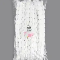 Тесьма декоративная с помпонами, 10 мм, 9.1&plusmn;0.5 м, белая