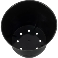 Горшок для рассады многоразовый с дренаж.отверстиями 0,7л,черн IG6052ЧР-ЛМ