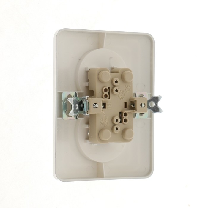 Розетка двухместная Luazon Lighting  Розетка двухместная Luazon Lighting "Орион", 10 А, скрытая, без з/к, серебристая