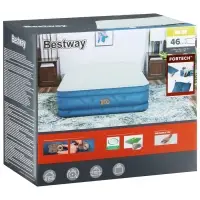 Кровать надувная Fortech, 203&times;152&times;46 см, со встроенным электронасосом, 69075 Bestway