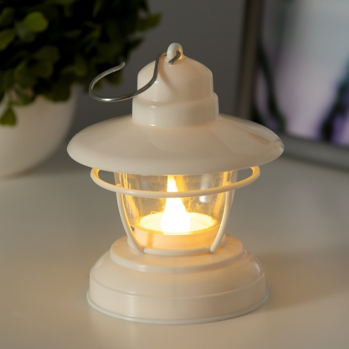 Ночник Ночник "Евлампия" LED 1Вт от батареек 2хАА белый 10х10х12см RISALUX