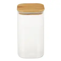 VETTA ЭКО Вуд Банка для хранения 1300мл, 18,5х10х10см, стекло, бамбук