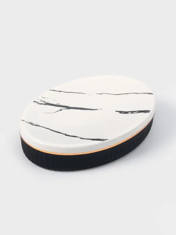 Аксессуары для ванной SAVANNA Grace, 3 предмета, дозатор для мыла 290 мл, стакан, мыльница, чёрные