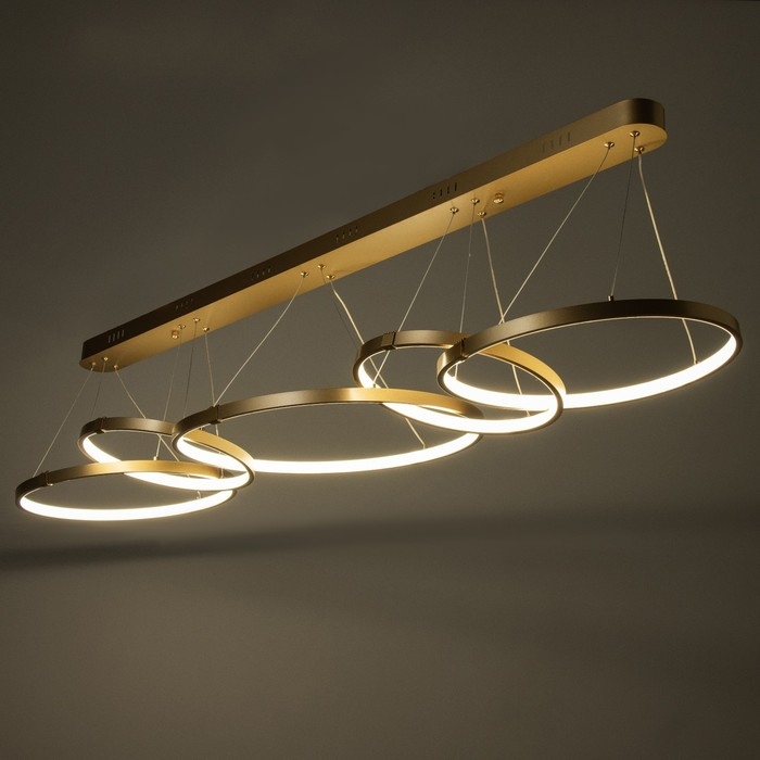 Светильник BayerLux Светильник BayerLux "Ринго" 5хLED 120Вт 4000К золото 140х50х100 см