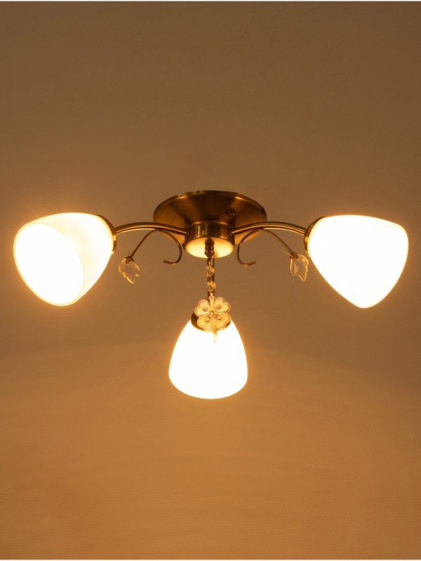 Люстра Люстра "Луиза" 3х40Вт Е27 бронза 56х56х26см