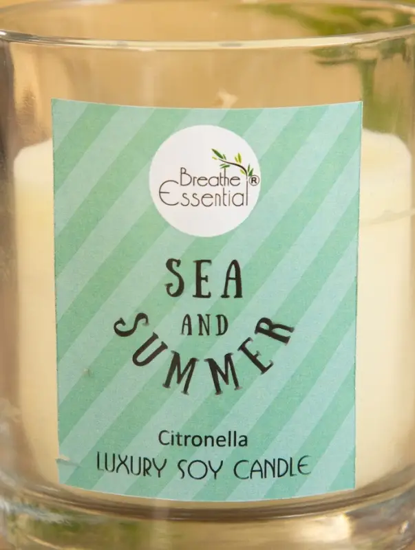 Свеча с кристаллом внутри Sea and Summer Свеча с кристаллом внутри Sea and Summer "Citronella" цитронелла, 120 гр