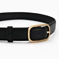 Ремень женский, 110&times;3 см, классическая пряжка металл, чёрный