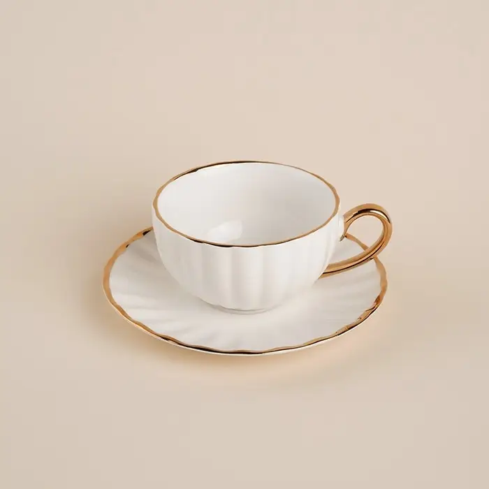 Чайная пара фарфоровая SL Home &laquo;Гарда&raquo;, 2 предмета: чашка 200 мл, блюдце d=15 см, белая
