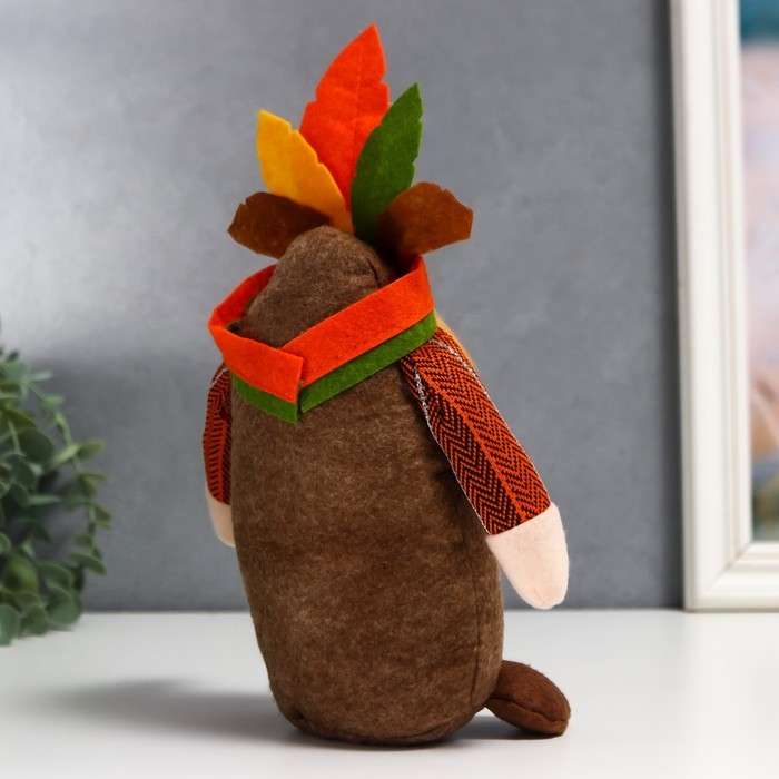 Кукла интерьерная Кукла интерьерная "Гном-индеец" 25х7х9 см