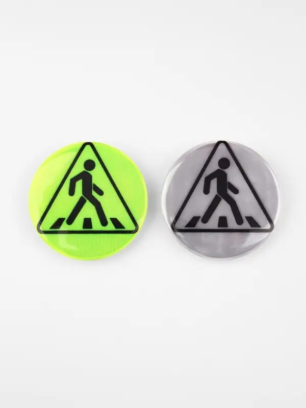 Светоотражающий значок &laquo;Пешеходный переход&raquo;, d=5.8 см, МИКС