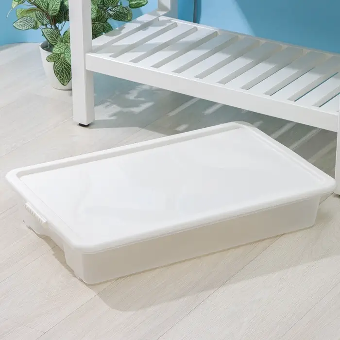 Контейнер для хранения Porter, 18 л, 66&times;42&times;12 см, с крышкой, цвет слоновая кость