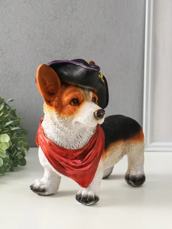 Копилка для денег &laquo;Собака Корги, пират&raquo;, 26&times;28&times;14 см