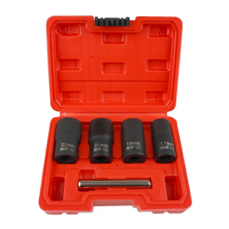 Набор головок для поврежденных болтов и гаек (5 предметов) в кейсе AVS NGP12-5I