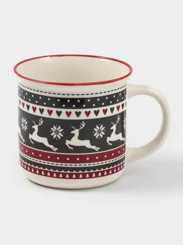 Кружка Кружка "Новый год. Олени" 380 мл, 13х9,5х9 см в упаковке