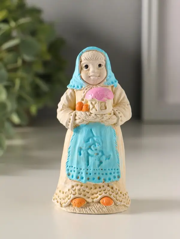 Фигурка гипс &laquo;Баба пасхальная&raquo;, 9&times;4 см