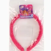 Ободок для волос плюшевый, розовый, Винкс