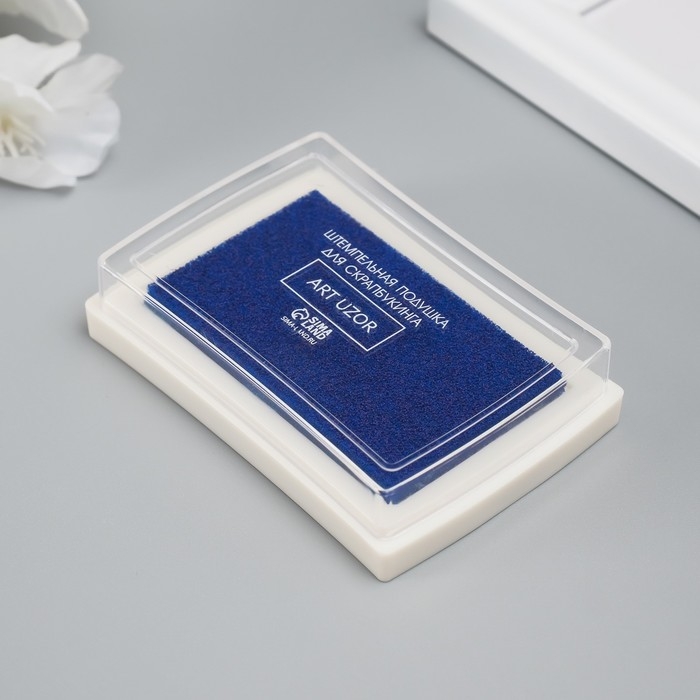 Штемпельная подушка "Синяя" 7,5х5,5х1,8 см