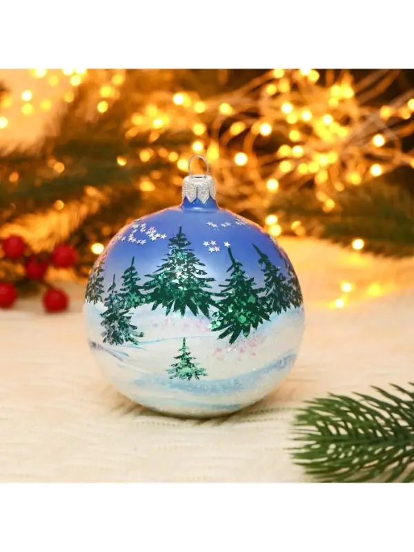 Ёлочный шар &laquo;Снежная сказка&raquo;, d=9.5 см, МИКС