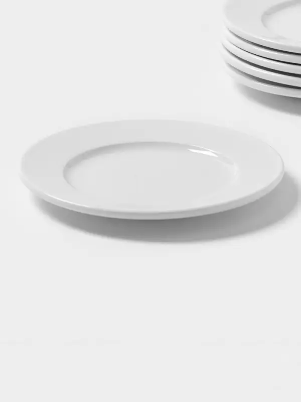 Десертные тарелки Magistro Basic bistro, d=16.5 см, набор 6 шт., фарфор, белые