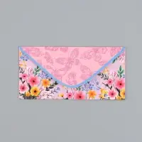 Конверт для денег &laquo;Бабочки и цветы&raquo;, 16,5 х 8 см