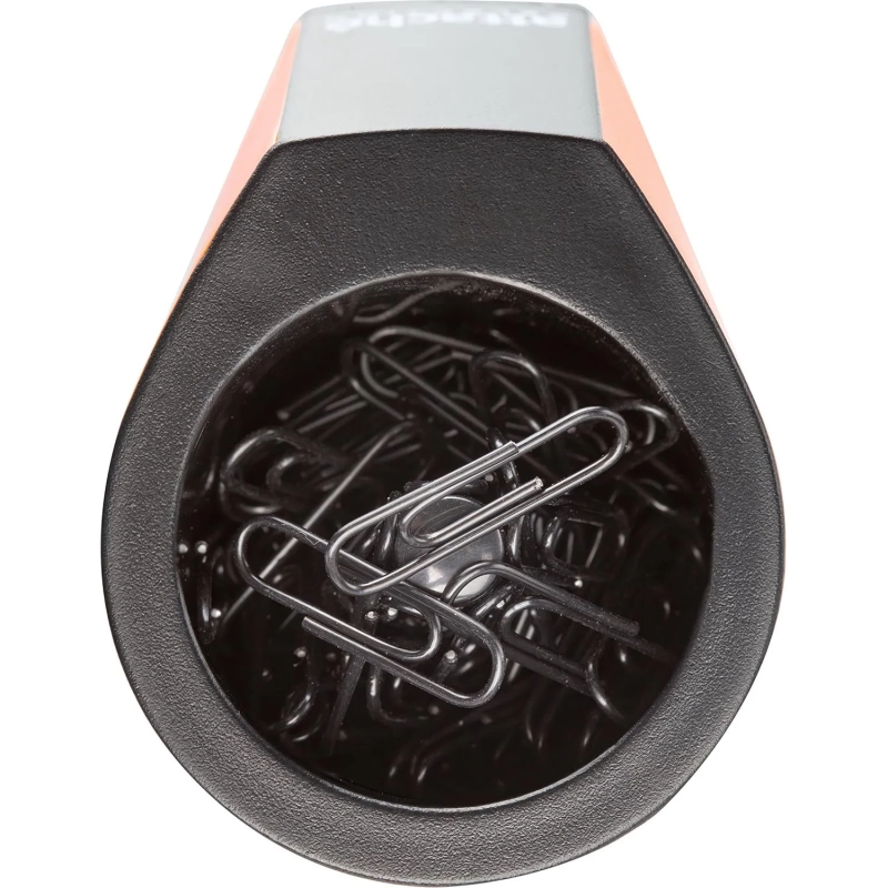 Скрепочница магнитная Attache Selection, цвет черный/оранжевый