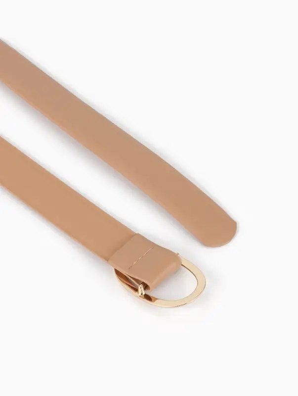 Ремень женский, 3&times;110 см, затяжка, без винта, золотистая пряжка, бежевый