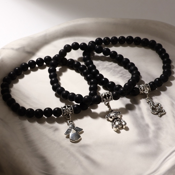 Браслет с подвеской МИКС шар №6 «Шунгит», 5,5см Браслет с подвеской МИКС шар №6 «Шунгит», 5,5см