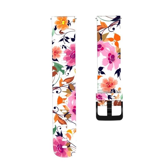 Ремешок для смарт-часов Ремешок для смарт-часов "Цветы", 20 мм, силикон