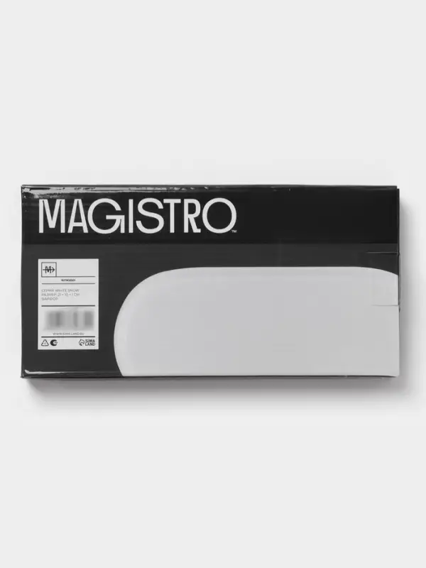 Блюдо сервировочные Magistro White Snow, 21&times;10&times;1 см, фарфор, белое