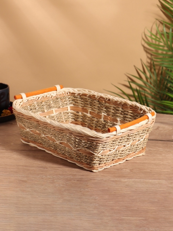 Корзина плетеная 30x22x11 см, ротанг