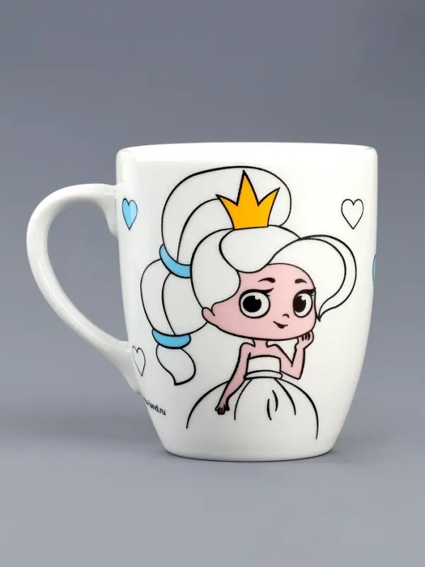 Роспись кружки красками - частичное заполнение &laquo;Прекрасная принцесса&raquo;