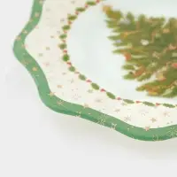 Тарелка десертная цветок "Рождественская ель" 20,5х1,5 см Тарелка десертная цветок "Рождественская ель" 20,5х1,5 см