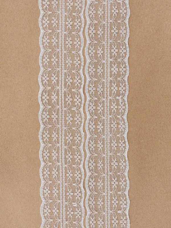 Кружево капроновое, 45 мм &times; 8.5&plusmn;1 м, белое