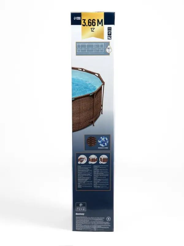 Бассейн каркасный Steel Pro, 366&times;122 см, круглый, цвет ротанг, 561JH Bestway