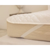 Наматрасник Luscan 90х200 стеганый, с резинкой по углам, 100гр/м2, белый