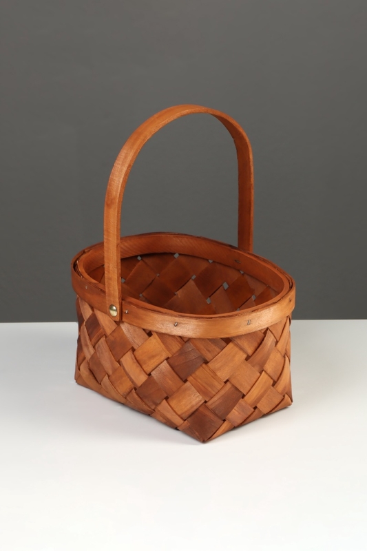 Корзина плетёная, 23×18×12 см, ручка h=13 см, ива, натуральный цвет