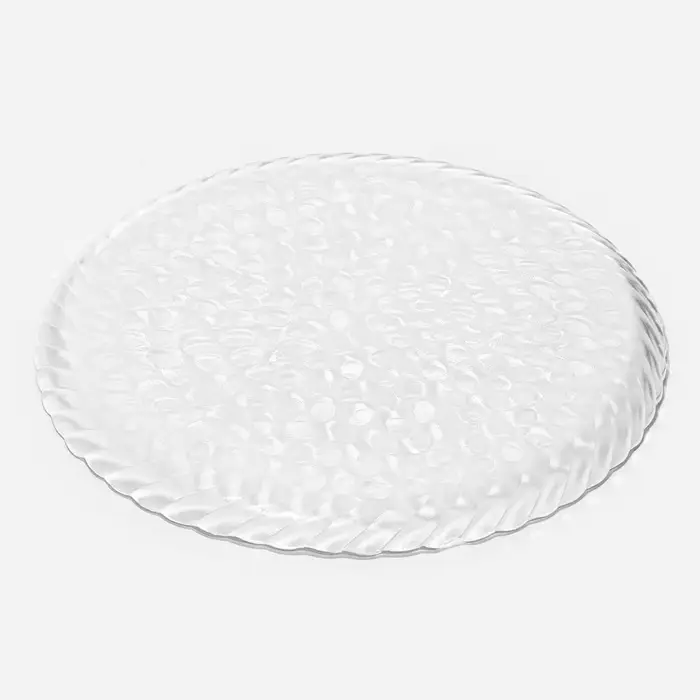 Тарелка Magistro &laquo;Кринкл&raquo;, d=26.5 см, стекло, прозрачная