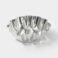 Форма для выпечки ромовой бабы, d=11.1 см, h=3.6 см, жесть, серебристая