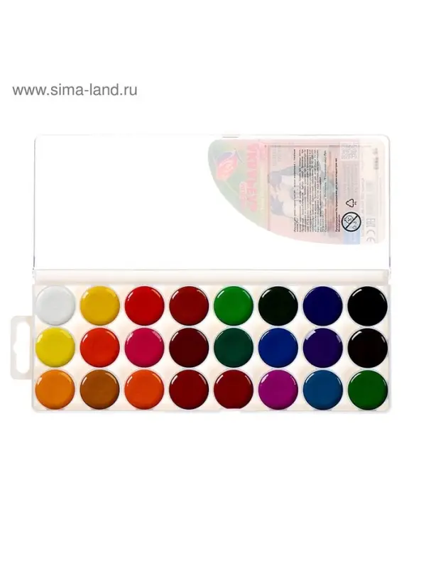 Акварель &laquo;Луч. ZOO&raquo;, 24 цвета, без кисти