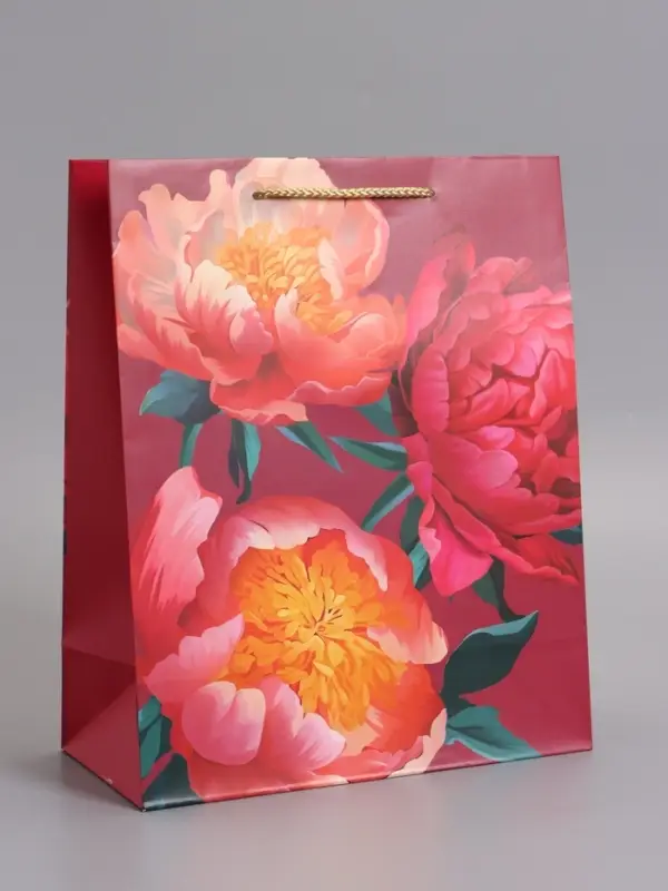 Пакет подарочный "Яркий акцент" ламинированный 26 х 12 х 32 см