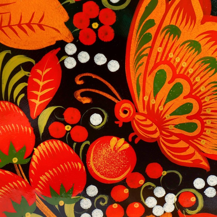 Тарелка «Блинная», хохлома D-30 Тарелка «Блинная», хохлома D-30