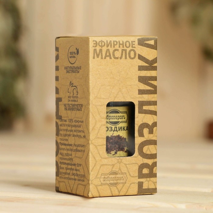Масло эфирное Масло эфирное "Гвоздика" 20мл, крафт, Добропаровъ