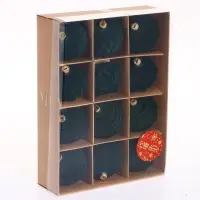 Ёлочные игрушки набор 12 шт. &laquo;Бархатный зной&raquo; (3 лука 5 см, 9 шаров d=6 см) классик, зелёные